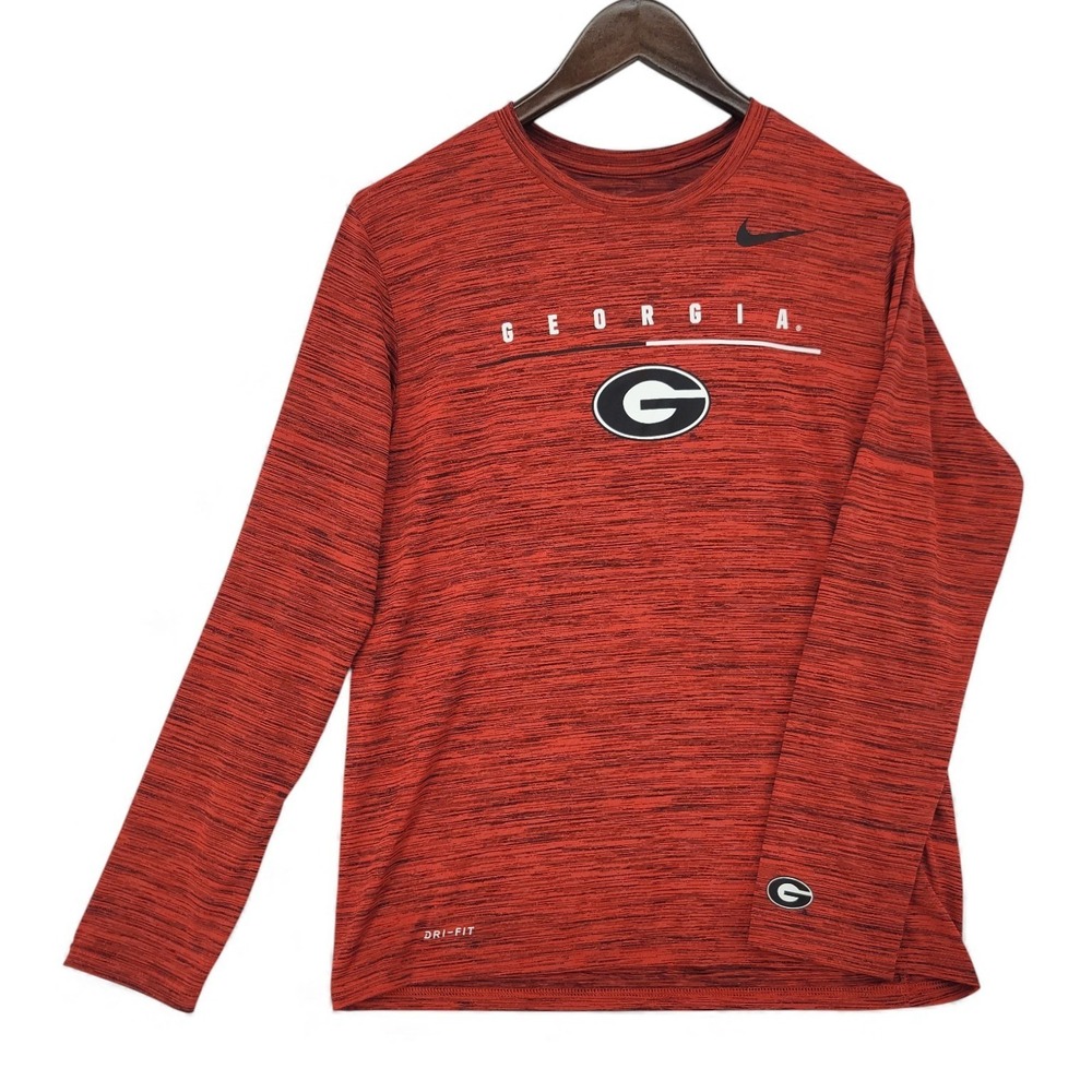 Nike Georgia Bulldogs Dri-FIT Long Sleeve Shirt Red Medium NCAA Football‎